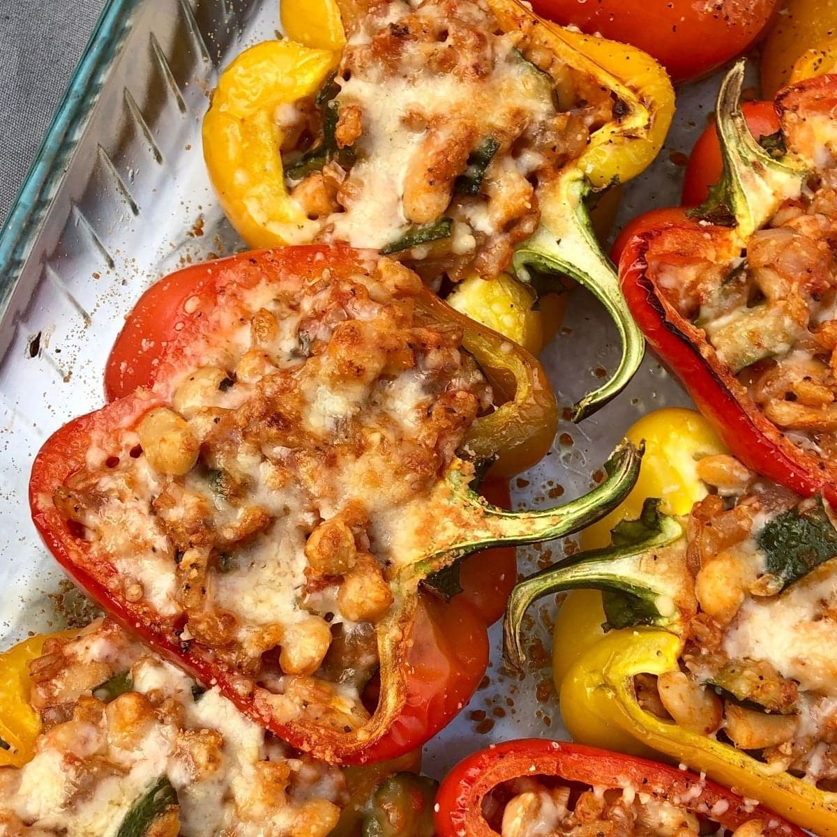 Vegetarian Stuffed Peppers - Italian Style
