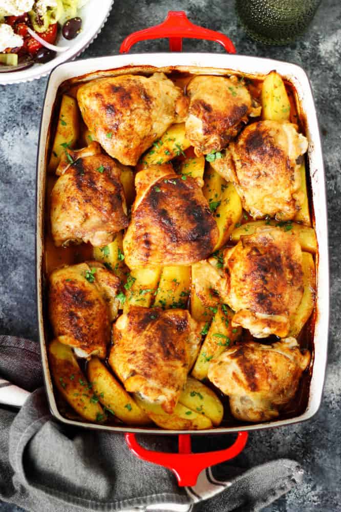 Roasted Chicken Thighs and Potatoes