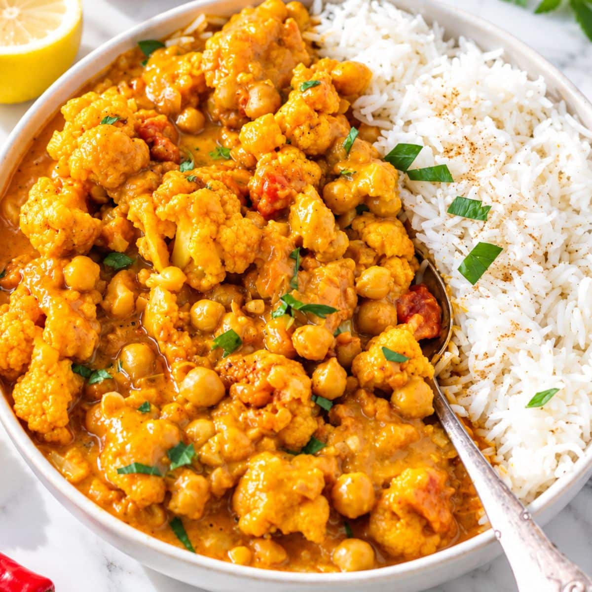 Cauliflower Curry (With Chickpeas in 30 Minutes)